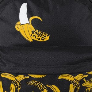 Рюкзак молодёжный Banana, отдел на молнии, наружный карман, цвет чёрный