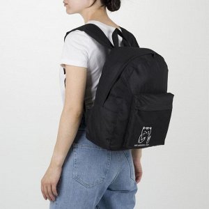 Рюкзак молодёжный Anti antisocial club, отдел на молнии, наружный карман, цвет чёрный