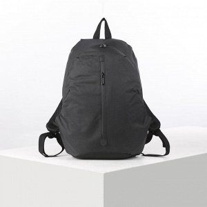 Рюкзак школьный, отдел на молнии, наружный карман, цвет чёрный