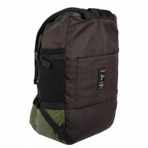 Рюкзак молодёжный с эргономичной спинкой Grizzly, 45 х 32 х 21, для мальчиков, чёрный/хаки