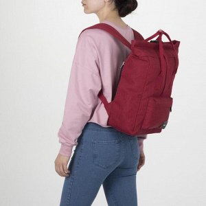 Рюкзак-сумка, отдел на молнии, наружный карман, 2 боковых кармана, цвет красный