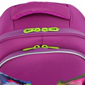 Рюкзак каркасный Grizzly 36 х 28 х 20, для девочек, фиолетовый