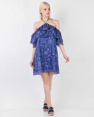 Платье жен. (001623)сине-белый