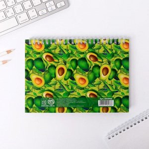 Скетчбук горизонтальный на гребне Аavocado А5, 80 л, 100 г/м