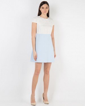 Платье жен. (002121) бело-голубой