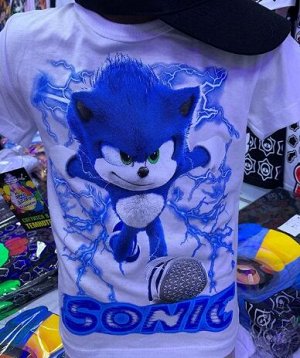 Светящаяся футболка «Sonic» белая