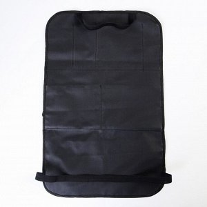 Органайзер на спинку сиденья автомобиля, c карманами,оксфорд, 56х36 см., цвет черный