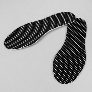 Стельки для обуви, универсальные, 26-36 р-р, пара, цвет чёрный/белый