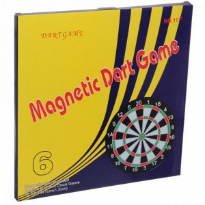 Набор для игры в дартс магнитный D-1733: мишень 41 см, 6 дротиков (коробка)