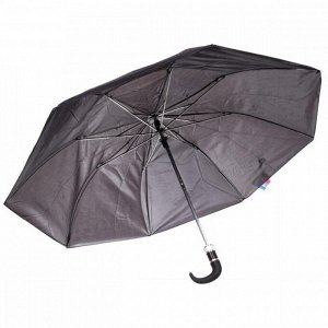 Зонт мужской полуавтомат "Практик" d-100см, цвет черный, ручка крючок, длина в слож. виде 40см