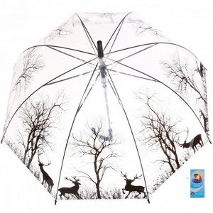 Зонт-трость женский купол "Сафари" микс 6 расцветок, 8 спиц, d-85см, длина в слож. виде 55см