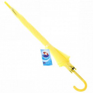 Зонт-трость женский "Классический" цвет желтый, 8 спиц, d-92см, длина в слож. виде 71см