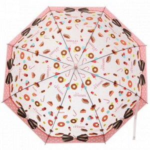 Зонт-трость женский купол микс, 8 спиц, микс, d-120см, длина в слож. виде 81см