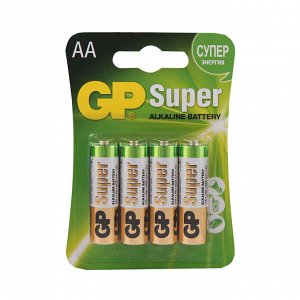 Батарейки GP super пальчиковые алкалиновые 4 шт (960)