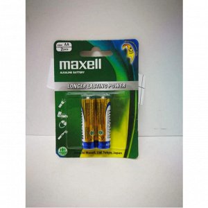 Батарейки пальчиковые Maxell алкалиновые 2шт (30)