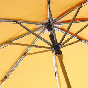 Зонт женский механический "Эстетика" цвет желтый, 8 спиц, d-105см, длина в слож. виде 24см