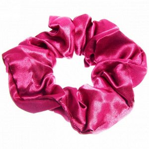 Резинка для волос 1шт, однотонная, цвет розовый, d-10,5см (хедер Кокетка)