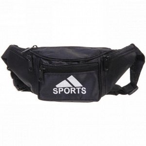 Сумка на пояс "Sports Style", цвет черный, 4 кармана, 29*13*7