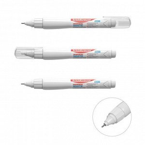 Ручка-корректор ErichKrause Techno White, 6 мл, с металлическим наконечником