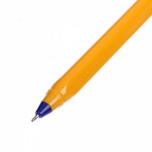 Ручка шариковая Cello Trima-21B, узел 0.7мм, чернила синие, корпус жёлтый