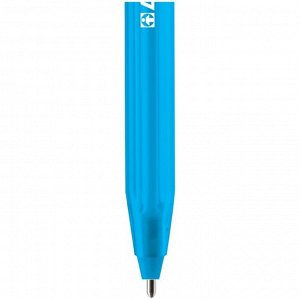 Ручка шариковая Luxor InkGlide 100 Icy синяя, 0,7мм, трехгран, корпус ассорти 16700/50 Tub