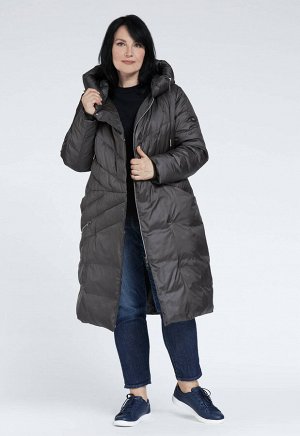 2020 хаки Модное, оригинальное , и в то же время очень простое пальто&nbsp;&nbsp;украсит гардероб в холодные зимние дни. Пальто с асимметричной застёжкой&nbsp;&nbsp;полуприлегающего силуэта с капюшоно