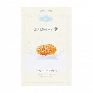 Iserie "Honey fall into Yogurt" Тканевая маска для лица с медом и йогуртом 25 гр.