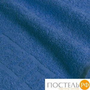 Ярко-синее махровое полотенце  (А) 50х90