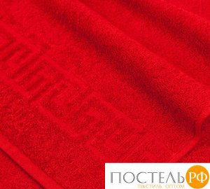 Ярко-красное махровое полотенце (А)  70х140