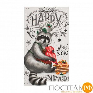 Полотенце "Доляна" Happy year 35х60см,100% хл 160 г/м2   4432583 (отгружается по 5 шт.)