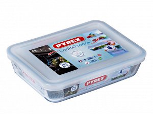 "Pyrex" Блюдо прямоугольное "Cook&Freez" 0,8л 19x14x4см с крышкой