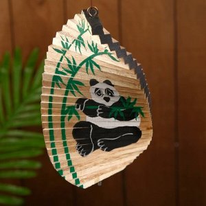 Сувенир подвесной "Панда" дерево 12х13х15 см