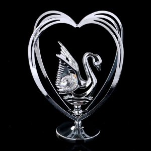 Сувенир с кристаллами Swarovski "Лебедь" 10,2х7,8 см