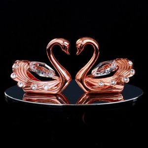Сувенир с кристаллами Swarovski "Пара лебедей" 10,2х4,5 см