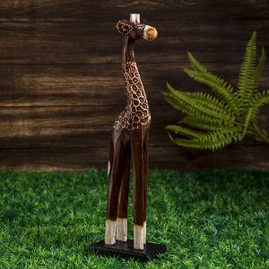Сувенир "Жираф Пухлик" тёмный. 40 см