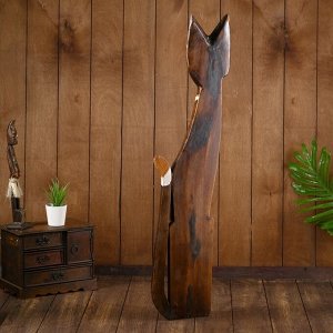 Сувенир дерево "Кошка в галстуке. на лапках рисунок треугольнички" 80х17х6 см
