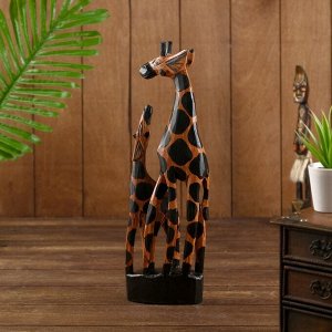 Сувенир дерево "Два пятнистых жирафа" 40х14х7 см