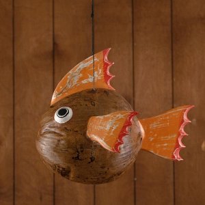 Сувенир из кокоса "Рыбка" подвесной 33х25х25 см