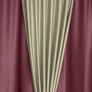 Комплект штор  "Бест" на ленте, цвет: розовый/молочный, 400 х 270 см.  арт. 5116