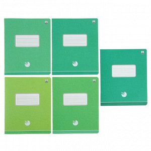 Тетрадь 24 листа в клетку «Оттенки зелёного», бумажная обложка, МИКС