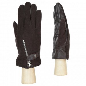 Комбинированные мужские перчатки FABRETTI 33.3-2 chocolat