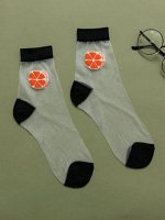 Носки р.35-40 &quot;Прозрачные&quot; Грейпфрут