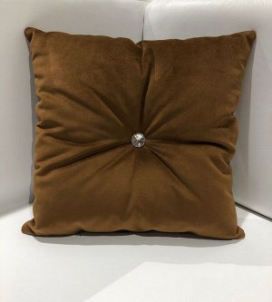 Декоративная велюровая подушка со стразами