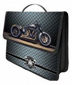 Папка для тетрадей пластиковая А4 на липучке с ручками ПМ-А4-23 &quot;ROAD MOTO&quot; Пчелка {Россия}