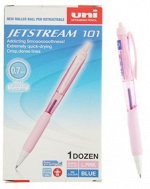 Ручка автоматическая шариковая SXN-101-07FL &quot;Jetstream&quot; синяя 0.7мм розовый корпус (120354) Uni Mitsubishi Pencil {Япония}