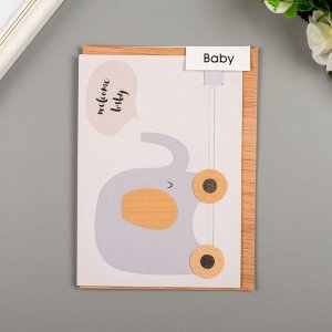 Поздравительная открытка и конверт American Crafts "Welcome Baby"