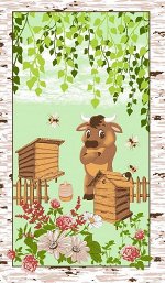 Полотенце вафельное кухонное &quot;Бычок&quot; вид 22
