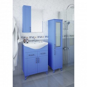 Шкаф-зеркало Глория 65 голубой левое 14,2 см х 59,6 см х 71 см