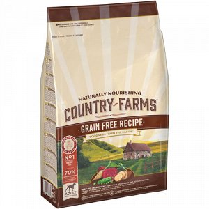 Country Farms Grain Free д/соб всех пород Говядина/Беззерновой 11кг (1/1)