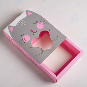 Коробка для сладостей «Котик», 20 x 15 x 5 см
